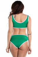 GREEN/WHITE RETRO SHORTS O/S