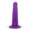 TOGETHER VIBES TILT STRAP ON HARNESS &  6.5" VIBRATING PURPLE DILDO