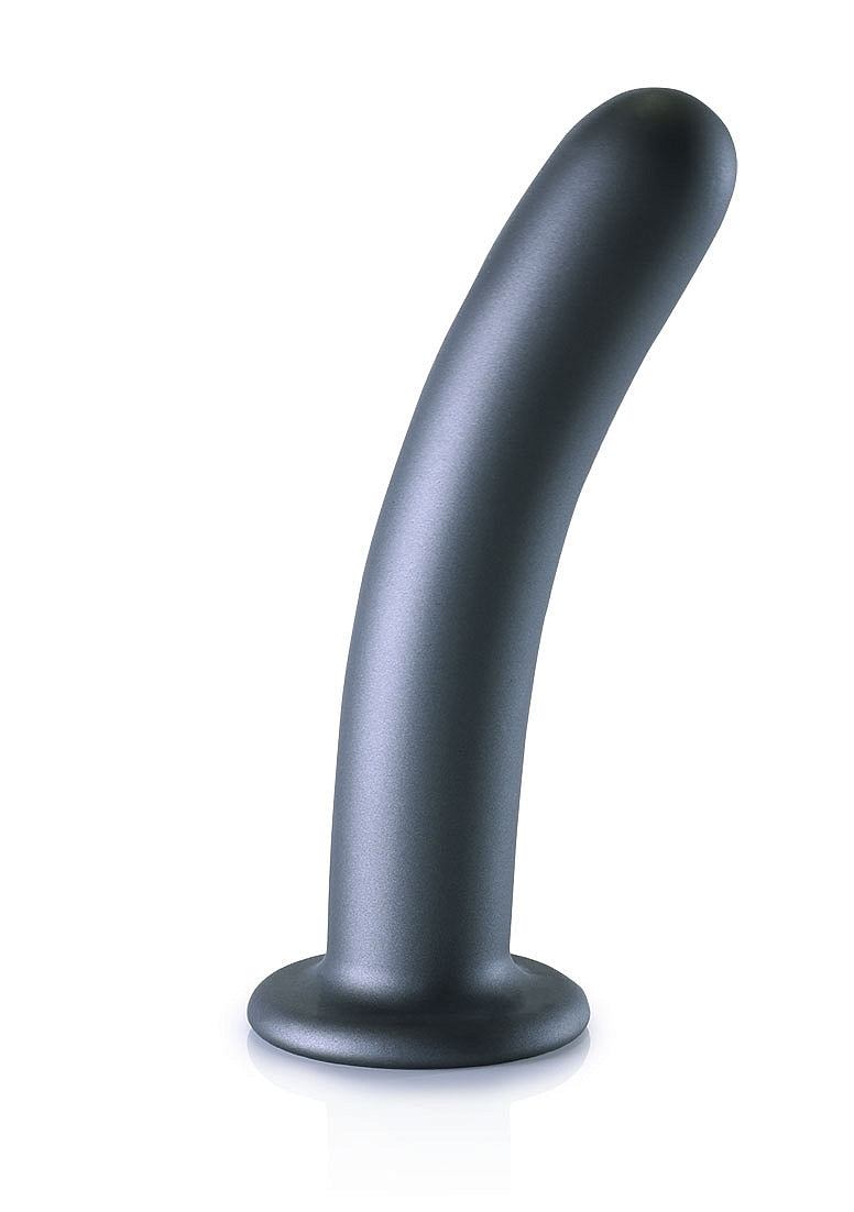 SMOOTH G SPOT 7" DILDO GUNMETAL