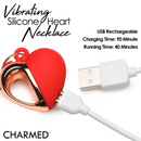 CHARMED VIBRATING NECKLACE RED HEART