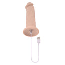 GIRTHY VIBRATING 7" DILDO WHITE