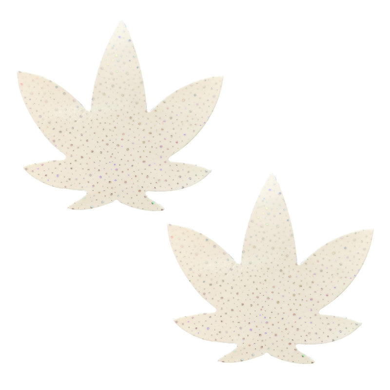 NEVA NUDE WHITE WEED LEAF PASTIES