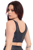 BLACK CROP TOP O/S