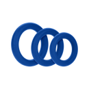 FORTO F-61 C*CK RING 3PK BLUE