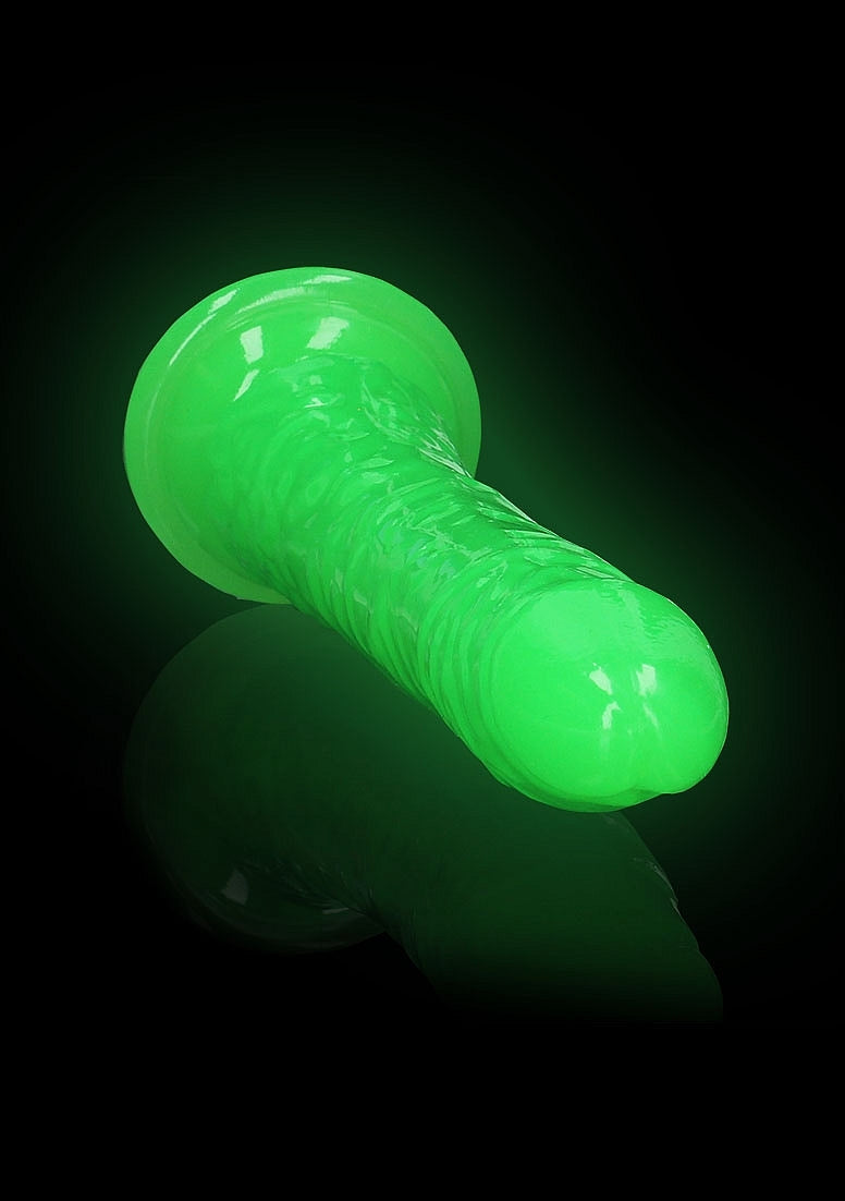 REALROCK GLOW IN THE DARK 8" SLIM DILDO GREEN