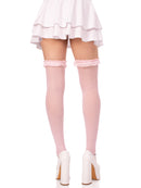 KNIT THIGH HIGHS WITH BOW PINK O/S