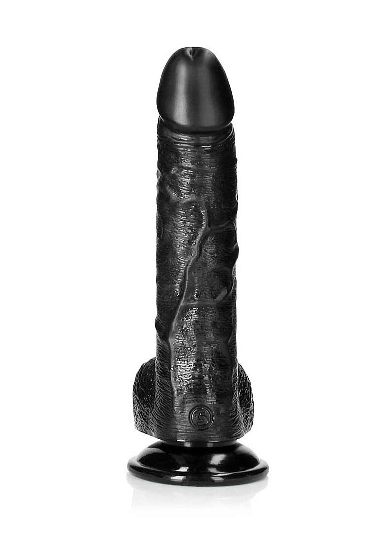 REALROCK 8" CURVED DILDO BLACK