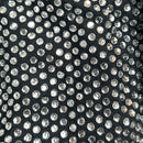 RHINESTONE BLACK & SILVER TRI TOP & THONG