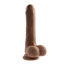 UNCUT VIBRATING DILDO DARK 6"