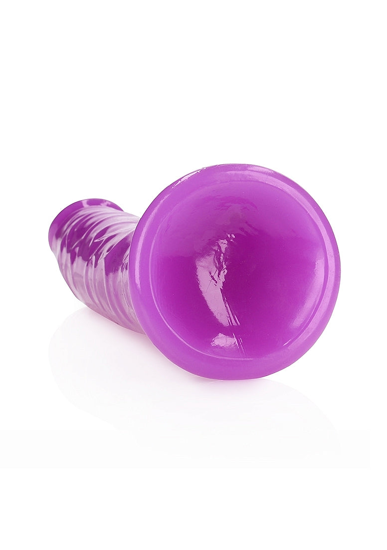 OUCH! GLOW IN THE DARK 10" SLIM DILDO PURPLE