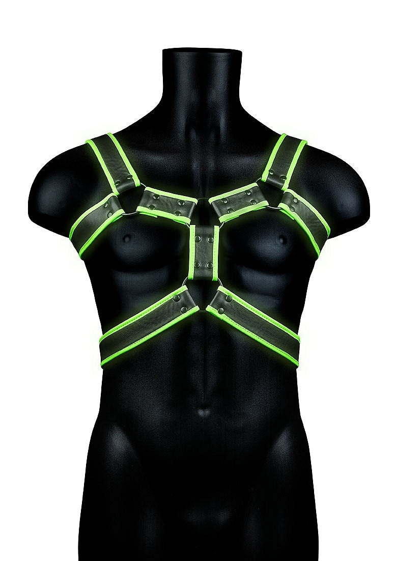 GLOW IN THE DARK CHEST HARNESS L/XL