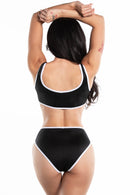 BLACK RETRO SHORTS O/S