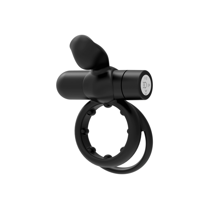 FORTO POINTER VIBRATING COCK RING BLACK