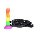 STRAP U PROUD RAINBOW 7" DILDO & HARNESS