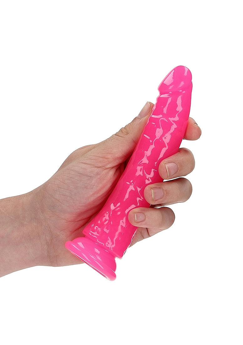 OUCH! GLOW IN THE DARK 6" SLIM DILDO PINK