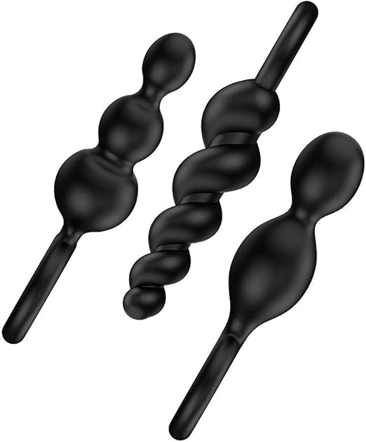 SATISFYER 3 PLUG SET BLACK