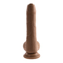 UNCUT VIBRATING DILDO DARK 6"