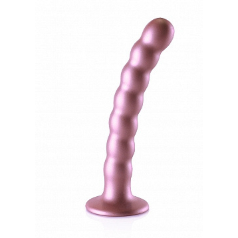 BEADED G SPOT 6.5" DILDO ROSE GOLD