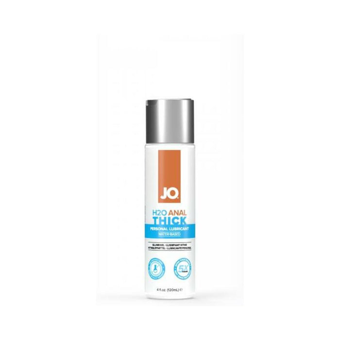 JO H2O Anal Thick: thick water-based anal lubricant in a white bottle with an orange and blue label