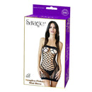 STRAPLESS FISHNET MINI DRESS BLACK O/S