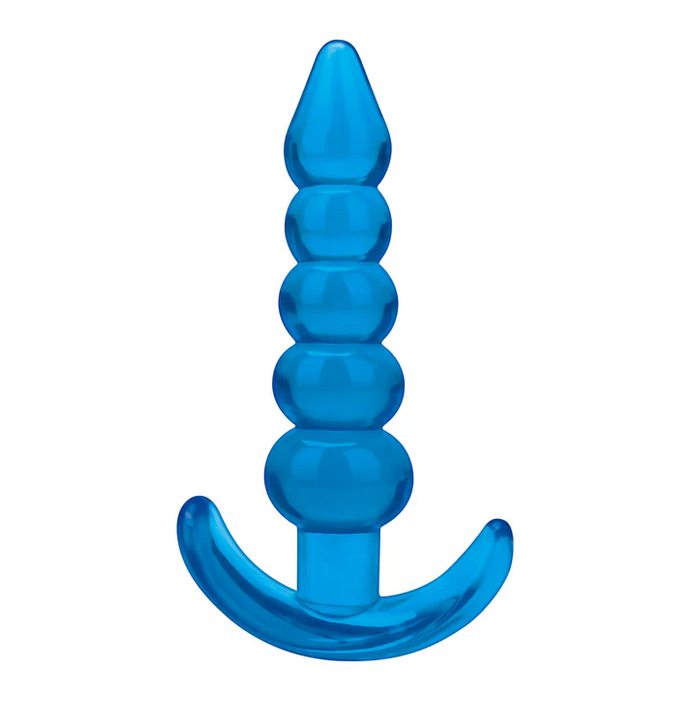 BLUE LINE BEADED ANAL PLUG 4.5" BLUE LINE BEADED ANAL PLUG 4.5"