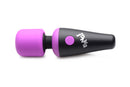 Bang! mini wand vibrator in purple and black with a soft purple head and single button
