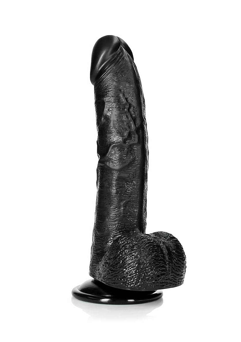 REALROCK 8" CURVED DILDO BLACK