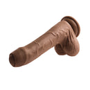 UNCUT VIBRATING DILDO DARK 6"
