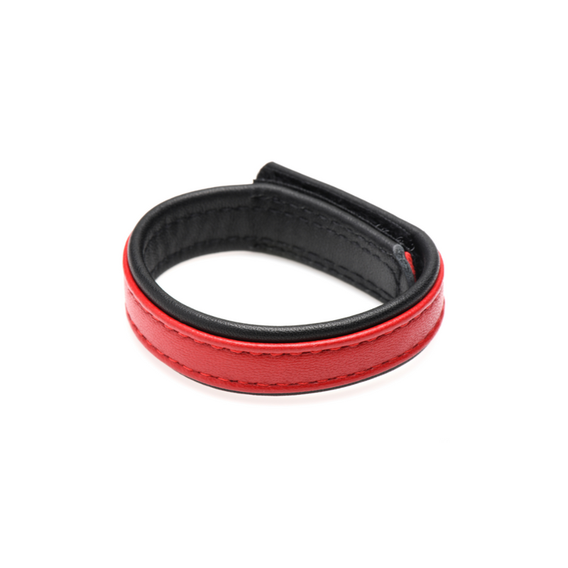 STRICT LEATHER VELCRO C-RING RED