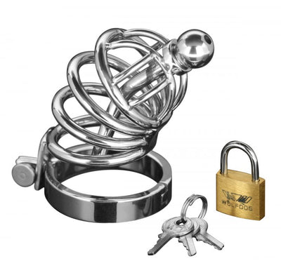 MASTER SERIES 4-RING LOCK CHASTITY CAGE