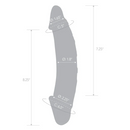 GLAS GIRTHY DOUBLE ENDED DILDO 10.5"