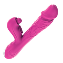 Close-up of the pink Yes Rabbit's clitoral arm with its ball tip and soft nubs