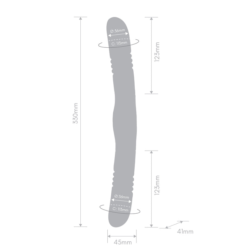 TOGETHER VIBES DOUBLE DELIGHT VIBRATING & THRUSTING PURPLE DILDO