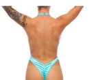 FRONT CROSSED THONG BODYSUIT BABY BLUE O/S