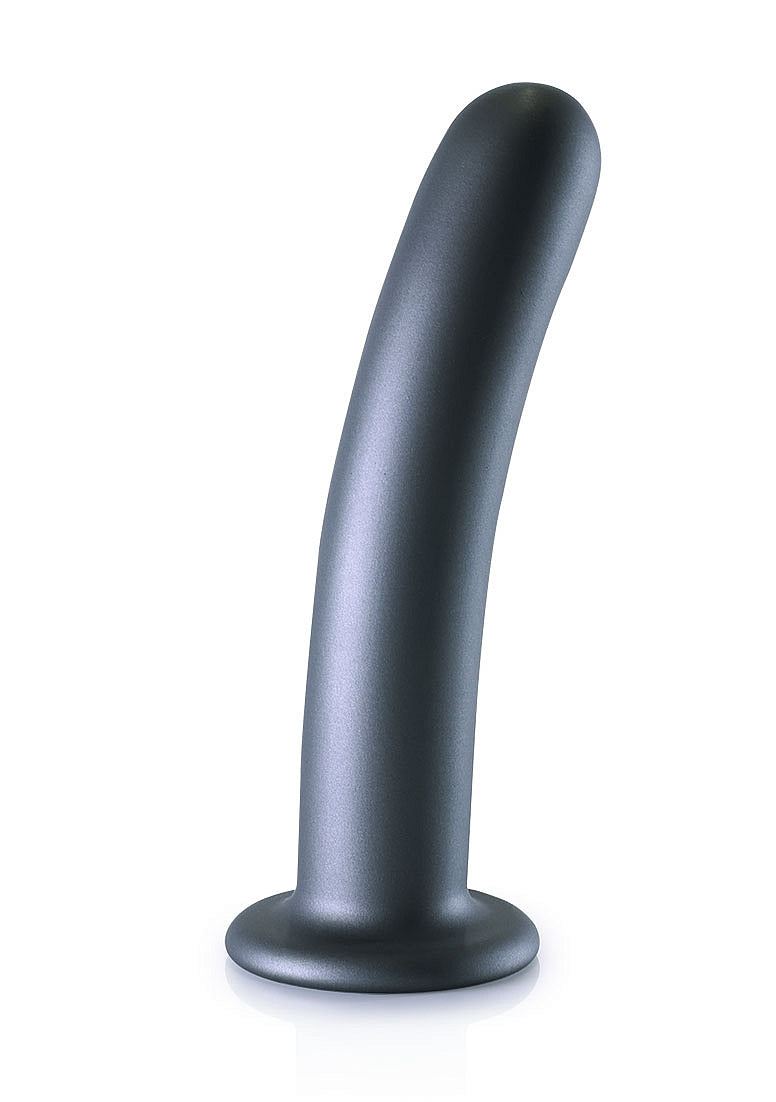 SMOOTH G SPOT 7" DILDO GUNMETAL