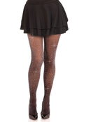 LUREX RHINESTONE TIGHTS BLACK O/S