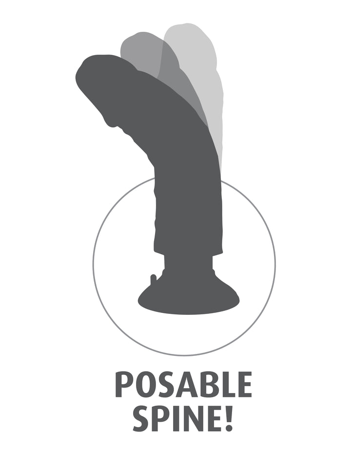 KING COCK 9" VIBRATING DILDO TAN