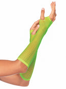 TRIANGLE NET FINGERLESS GLOVES NEON GREEN
