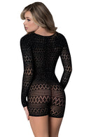 LONG SLEVVE ROMPER BLACK O/S