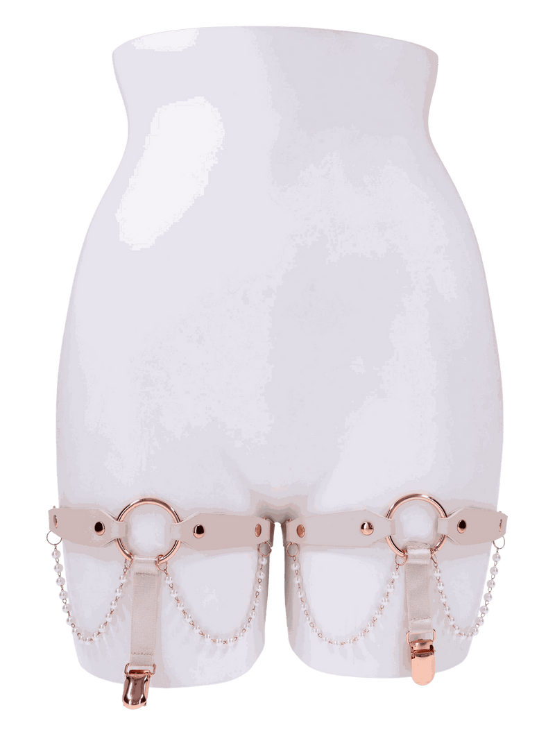 PEACHES N CREAM PEARL LEG GARTERS