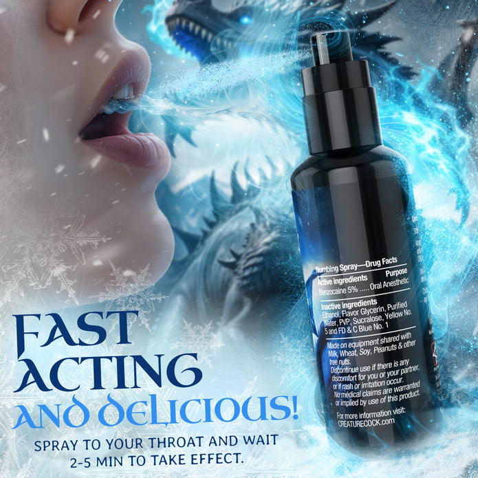 CREATURE COCKS DEEP THROAT NUMBING SPRAY 2OZ SPEARMINT