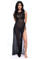 BLACK MESH MAXI O/S