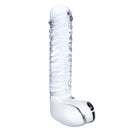 GLAS 8" REALISTIC RIBBED DILDO