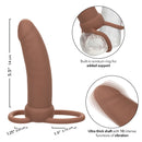 PERFORMANCE MAXX VIBRATING THICK DUAL PENETRATOR BROWN