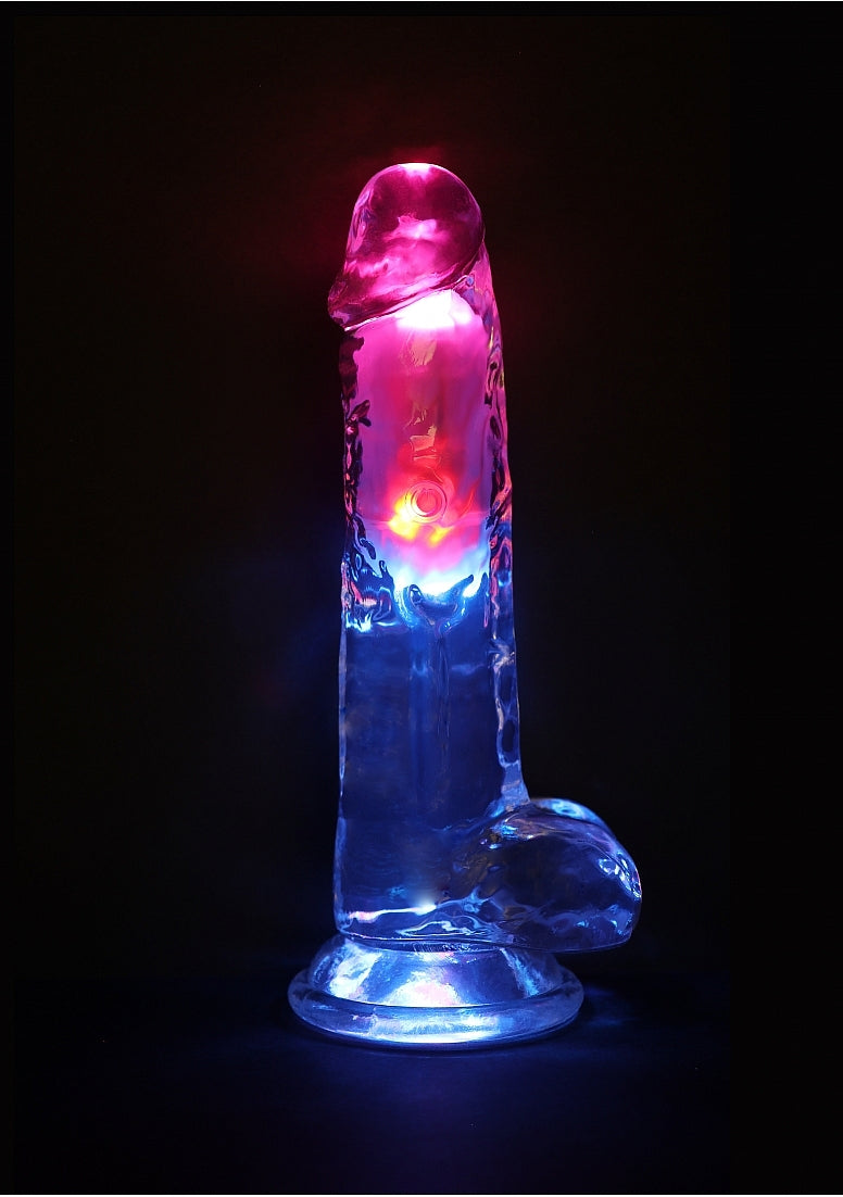 REALROCK LED VIBRATING 8" DILDO