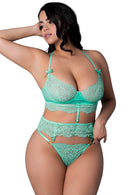 LOVE DEMI LONGLINE BRA SET AQUA Q/S