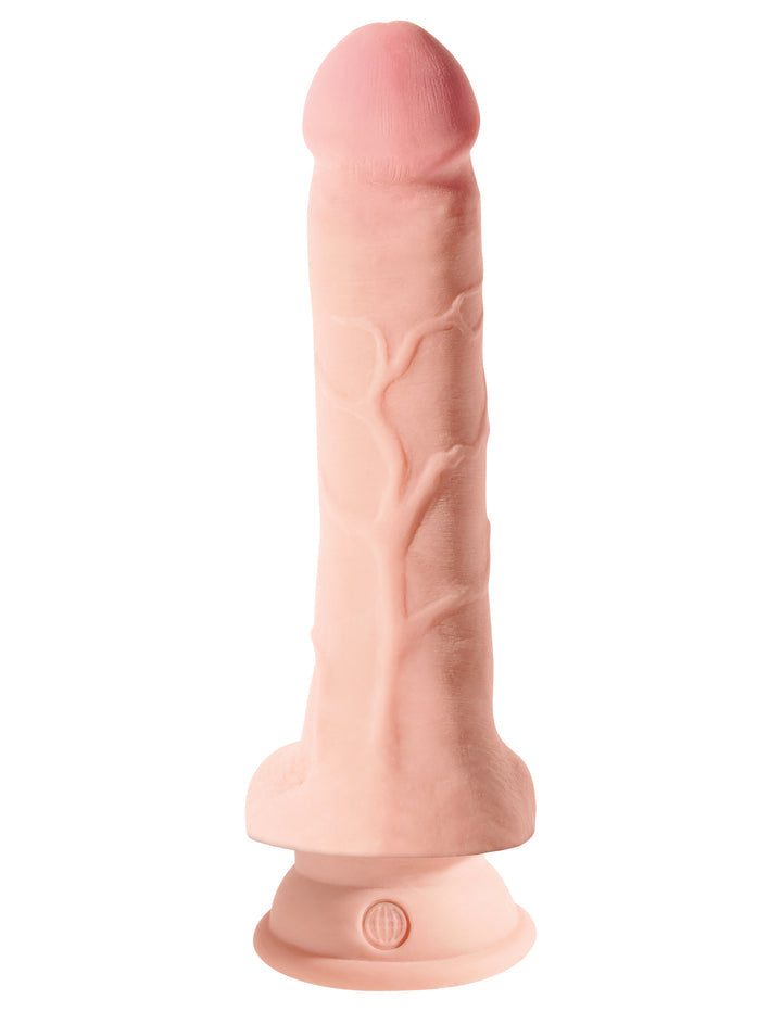 KING COCK PLUS TRIPLE DENSITY 8" DILDO WITH BALLS LIGHT
