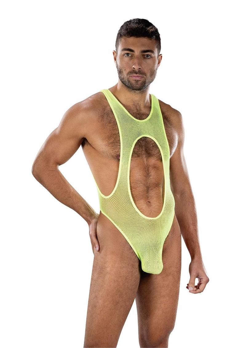 ENVY BARE SUNSHINE MESH SINGLET YELLOW O/S