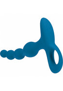LEVELZ REMOTE CONTROL BEADED VIBRATING ANAL PLUG TEAL