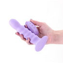 COLOURS RIBBED 6" VIBRATING DONG PURPLE